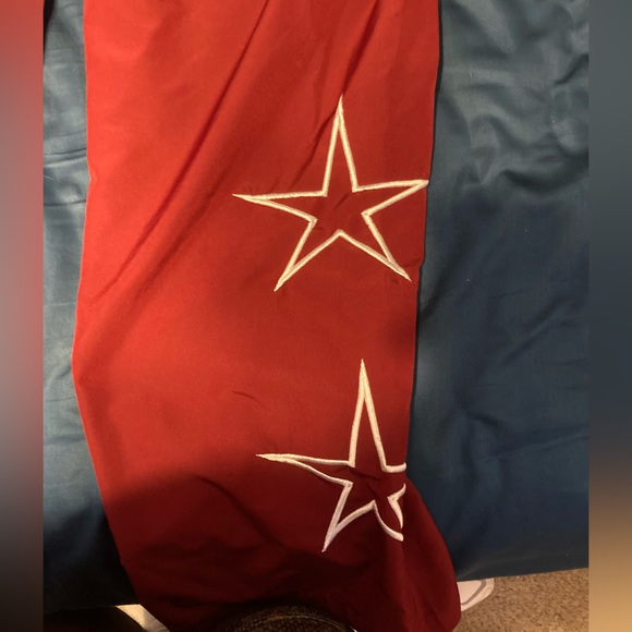 Baggy Red open leg Trackpants - Picture 3 of 4